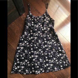 Cute brown silky summer dress